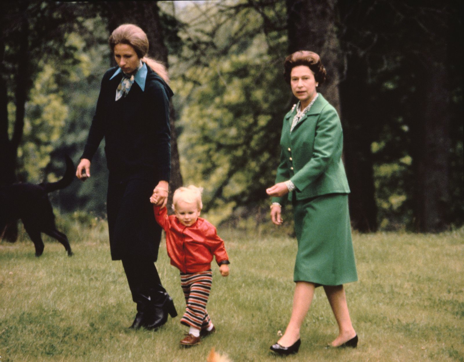 Princess Anne and Queen Elizabeth with Phillips in 1979