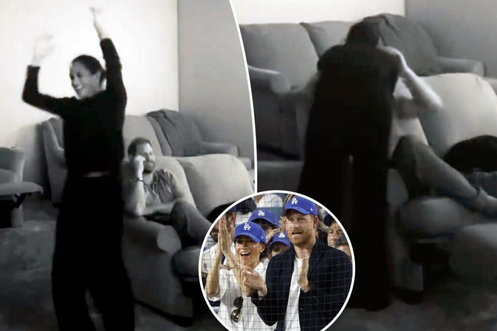 Watch Meghan Markle and Prince Harry’s PDA-packed celebration after Dodgers win World Series