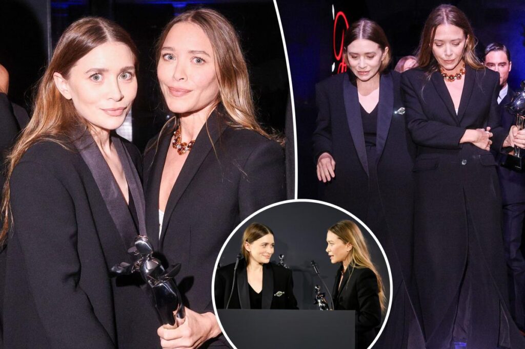 Mary-Kate and Ashley Olsen wear matching outfits at CFDA Fashion Awards