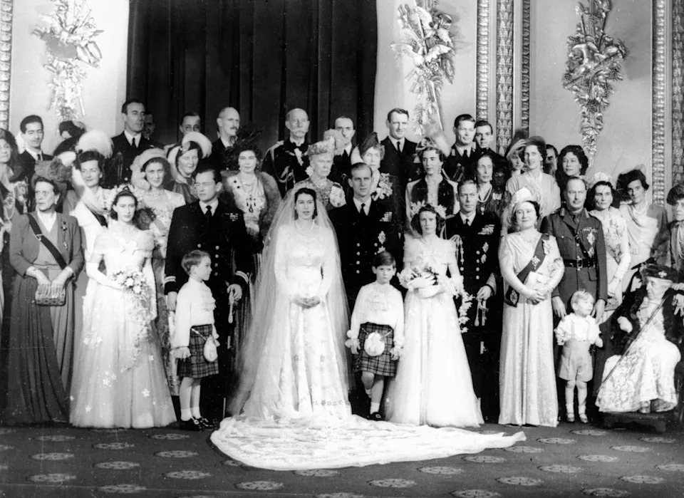 Alamy Queen Elizabeth and Prince Philip with the royal family