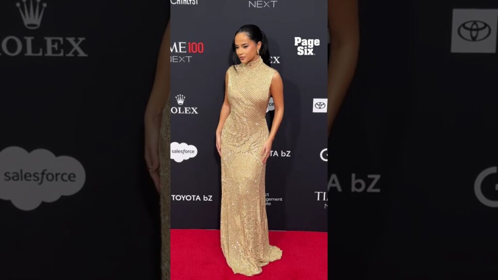 Becky G is sparkling in gold on the TIME100 Next red carpet in NYC ✨#shorts