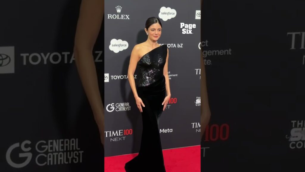 Monica Barbaro made an appearance at the TIME100 Next carpet in NYC 🖤 #shorts