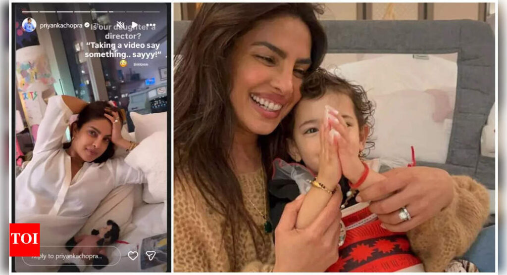 Priyanka Chopra shares adorable video of daughter Malti Marie ‘directing’ her; ‘Is our daughter a director?’ | Hindi Movie News Priyanka Chopra shares adorable video of daughter Malti Marie ‘directing’ her; ‘Is our daughter a director?’ | Hindi Movie News