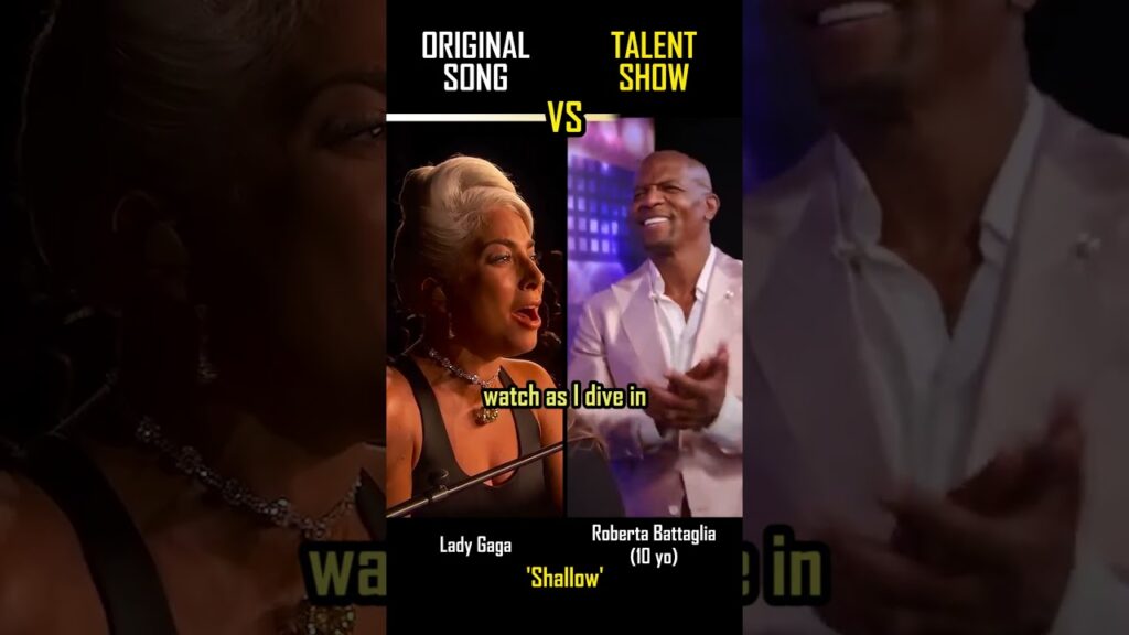 TALENT SHOW vs ORIGINAL: ROBERTA BATTAGLIA vs LADY GAGA - Shallow - #shorts #versus #music