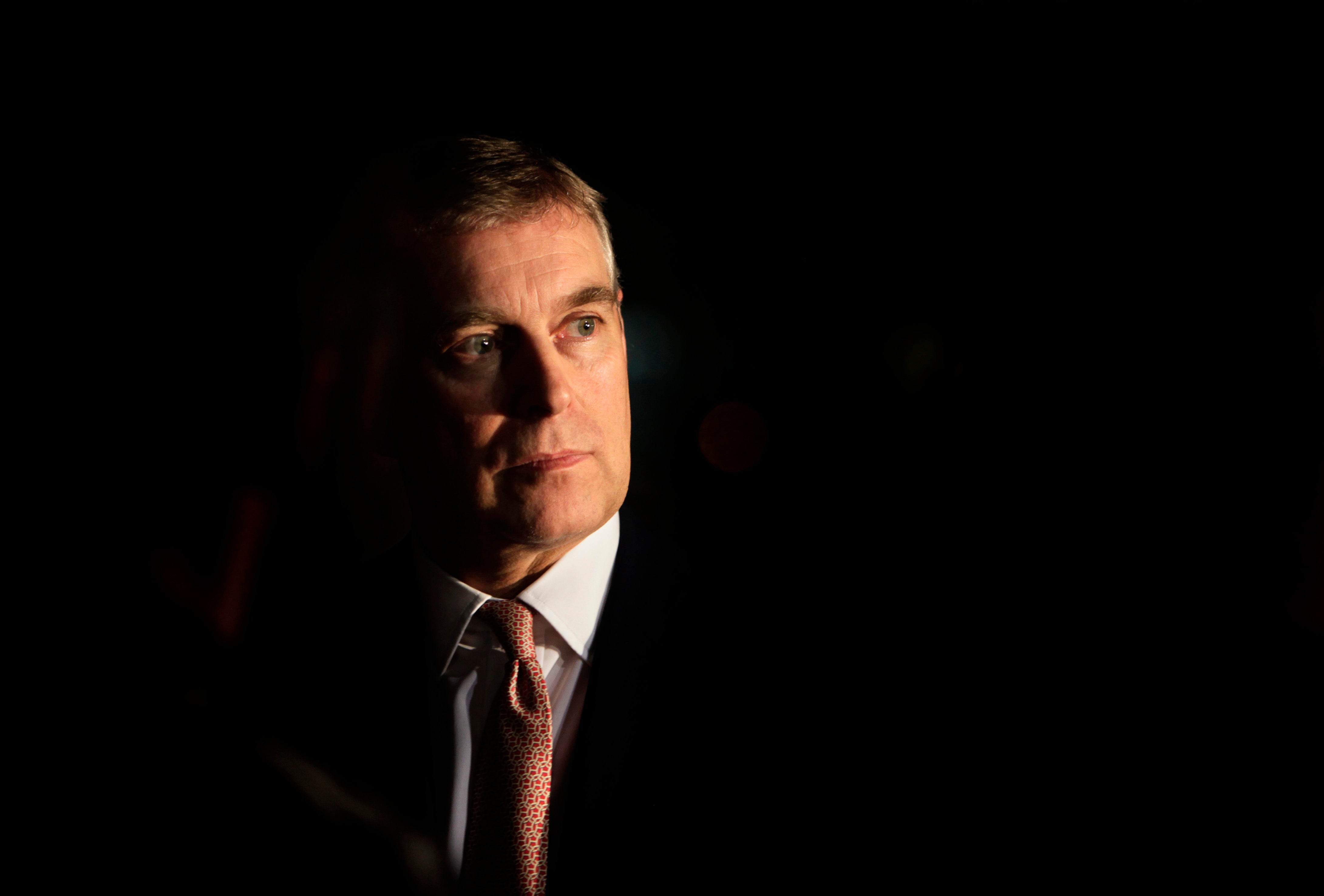 Andrew attending an event at the residence of the British Ambassador in New Delhi, India, March 10, 2010