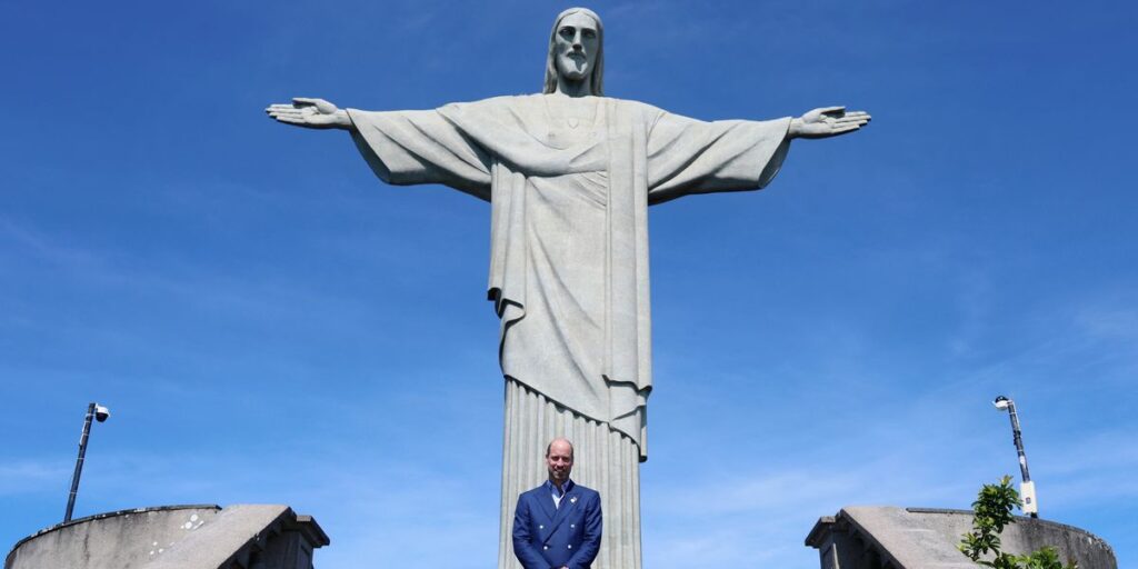 Prince William's bittersweet photo at Christ the Redeemer as royal left 'incredibly struck' by reaction in Brazil