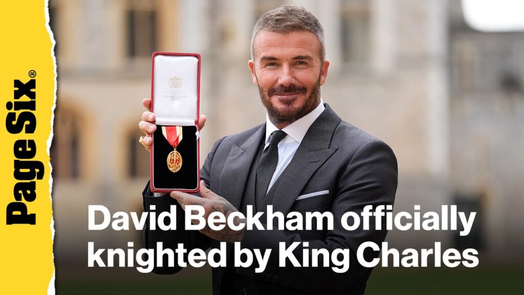 David Beckham officially knighted by King Charles David Beckham officially knighted by King Charles