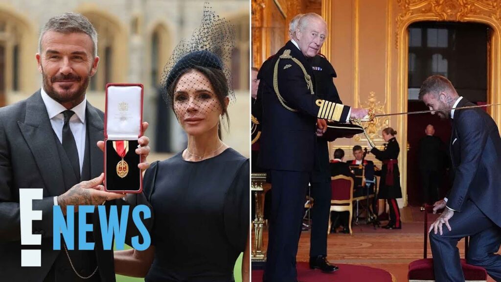 David Beckham Reacts to Receiving Knighthood From King Charles III | E! News