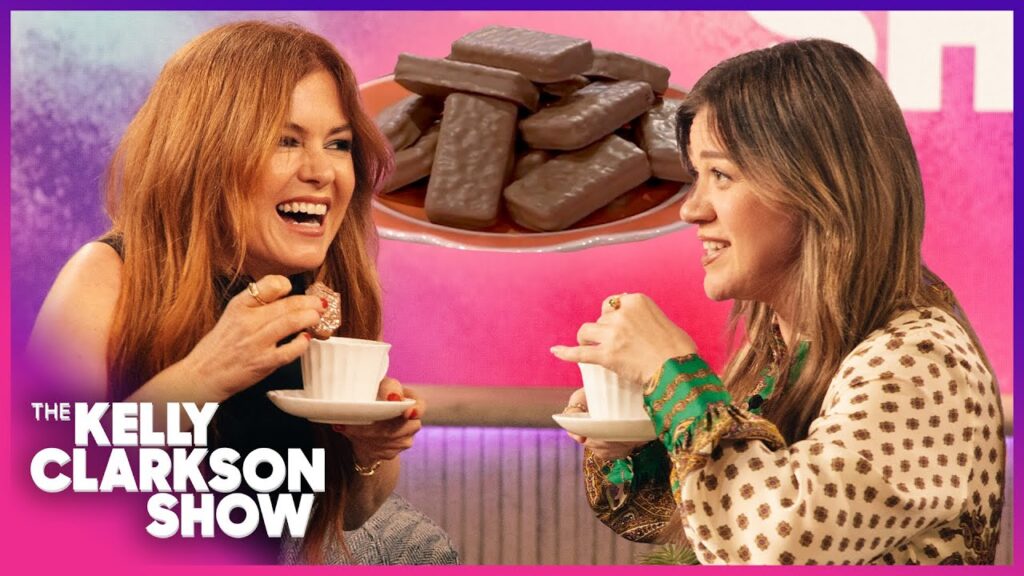Isla Fisher Teaches Kelly Clarkson How To Eat Tim Tams The Aussie Way! Isla Fisher Teaches Kelly Clarkson How To Eat Tim Tams The Aussie Way!