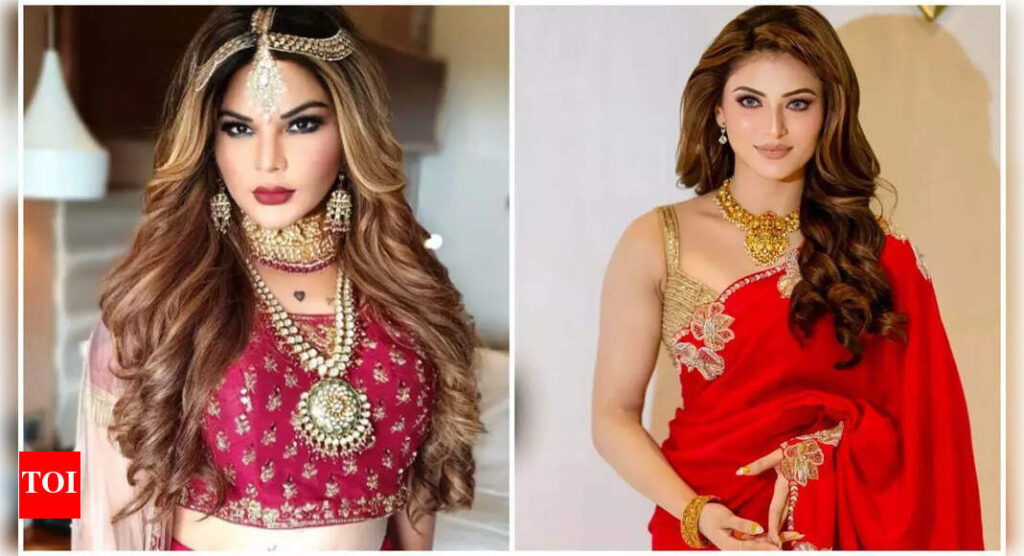 Rakhi Sawant takes a dig at Urvashi Rautela for calling herself ‘completely natural’, ‘We’ve seen your old photos, sister!’ | Hindi Movie News Rakhi Sawant takes a dig at Urvashi Rautela for calling herself ‘completely natural’, ‘We’ve seen your old photos, sister!’ | Hindi Movie News