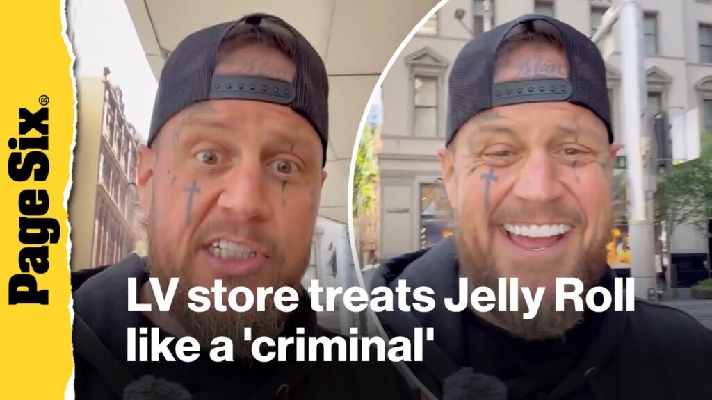Jelly Roll says Australian Louis Vuitton store treated him like a 'criminal'