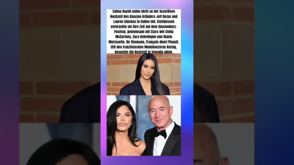 Salma Hayek überrascht: Warum sie Jeff Bezos’ Luxus-Hochzeit verpasst hat! 💍✨ #prominews #hollywood