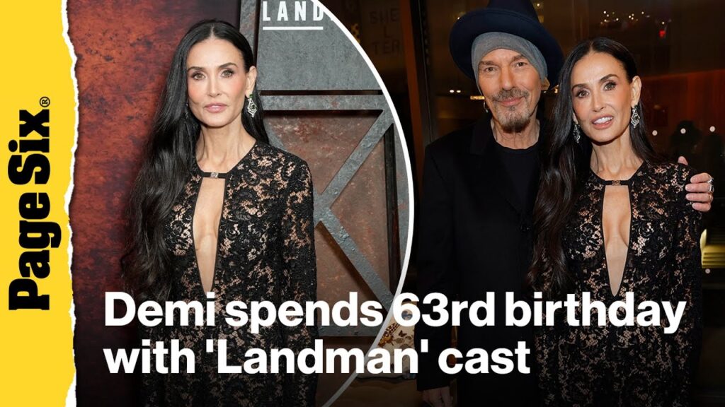 Demi Moore celebrates her 63rd birthday with 'Landman' cast at NYC premiere