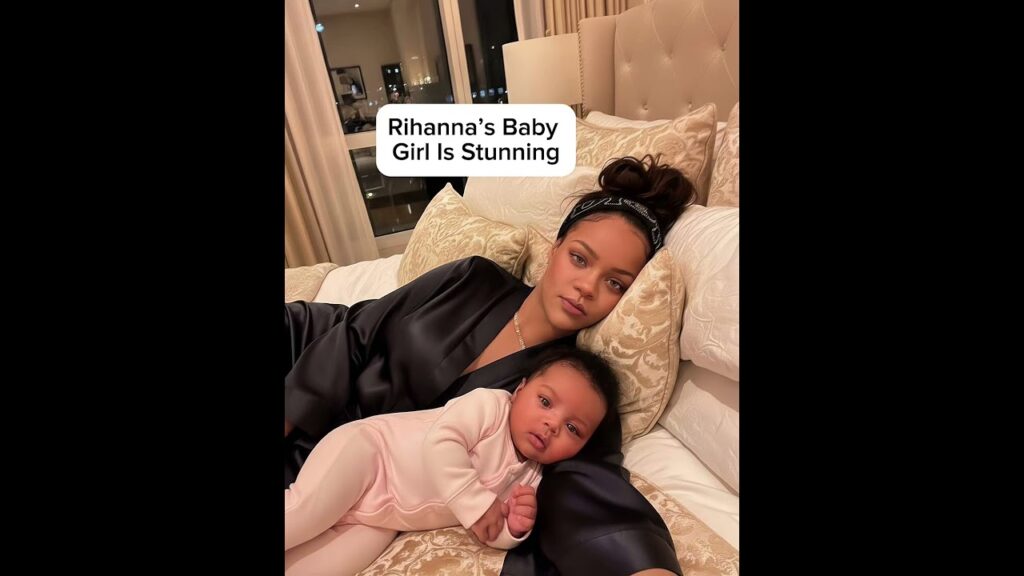 Rihanna Relaxing at Home With Her Beautiful Baby Girl