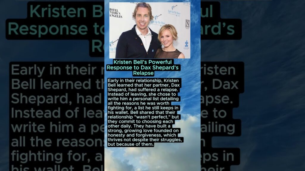 Kristen Bell’s Powerful Response to Dax Shepard’s Relapse
