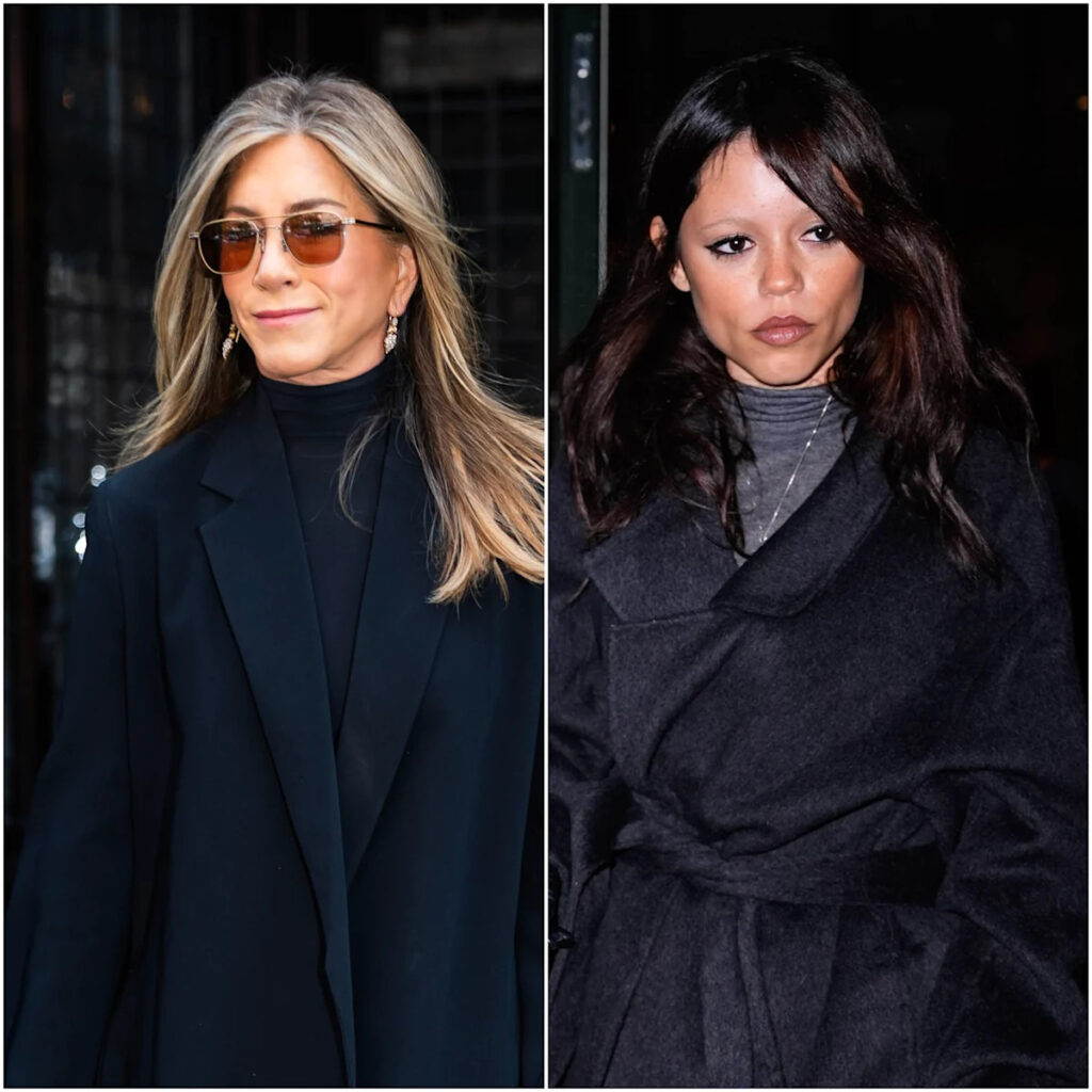 Jennifer Aniston and Jenna Ortega Agree on the Perfect Winter Coat and Jeans Combo Jennifer Aniston and Jenna Ortega Agree on the Perfect Winter Coat and Jeans Combo