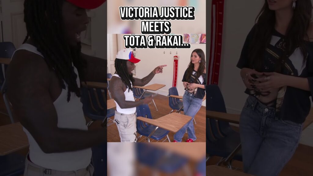 Kai Cenat introduces Victoria Justice to Tota and Rakai #fyp #viral #kaicenat #shorts #funny