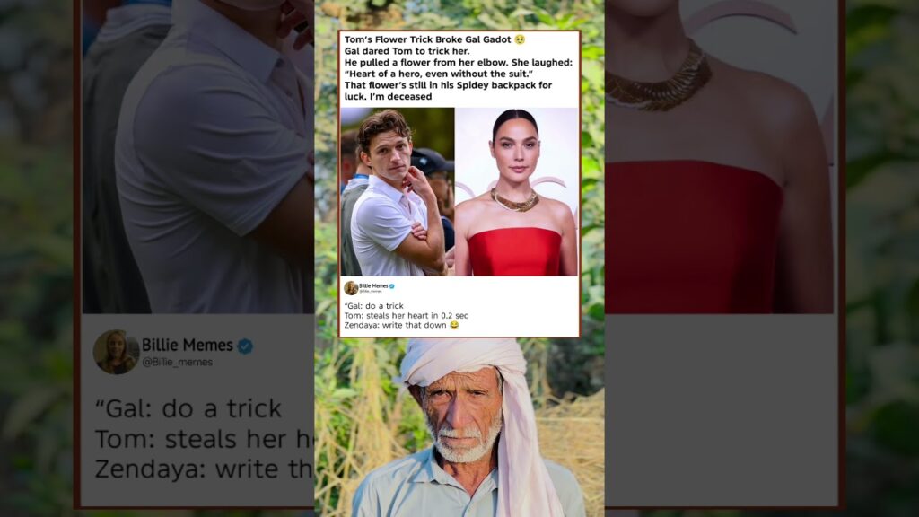 Tom Holland’s Flower Trick BROKE Gal Gadot! 😂 So Smooth!#shortsvideo#shorts#memes