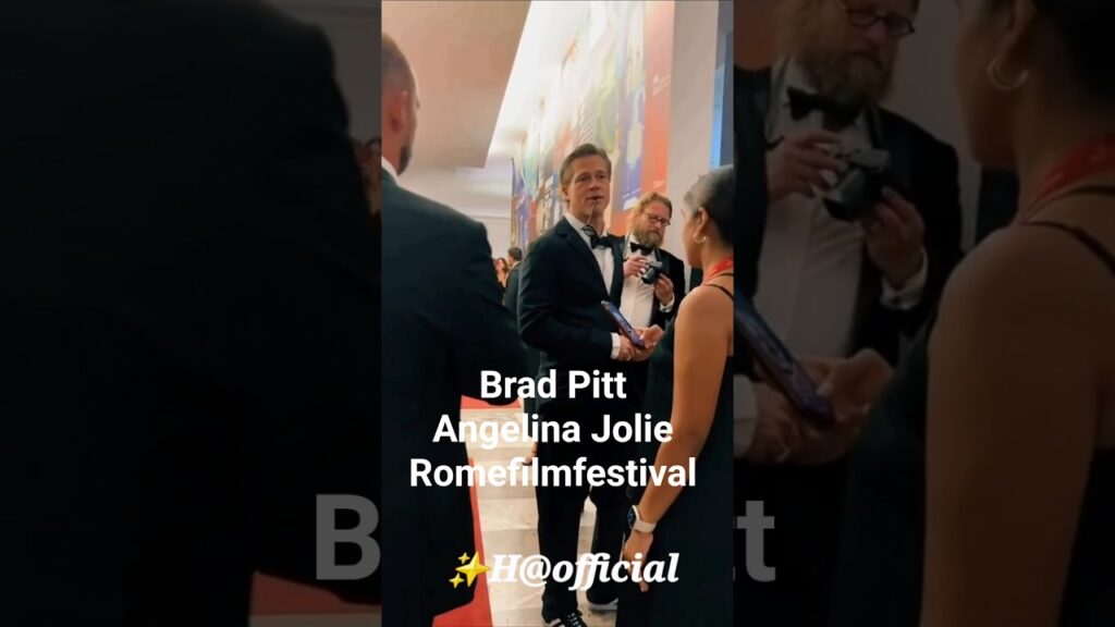 Angelina Jolie And Brad Pitt At Rome F-Festival Red Carpet What ?💘#bradpitt #angelina #jolie #shorts