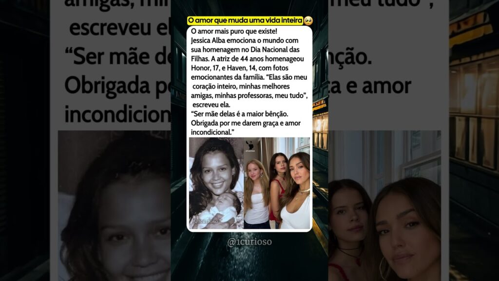 Jessica Alba surpreende o mundo com declaração poderosa às filhas ❤️