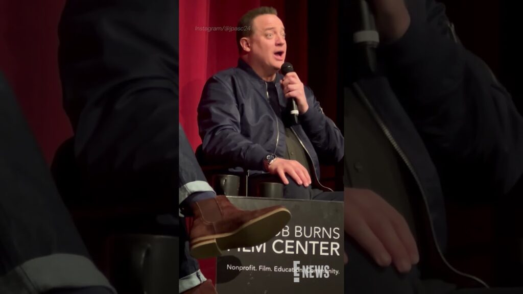 Brendan Fraser was in character at a Q and A at Jacob Burns Film Center.🤐 (🎥:IG/@jpasc24)