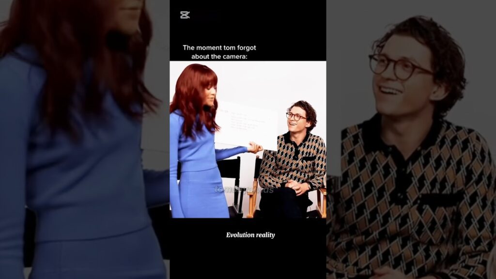 The moment tom forgot about the camera #tomholland #zendaya #tomdaya