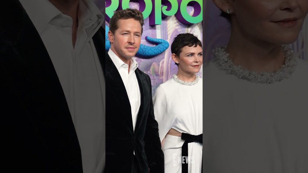 Ginnifer Goodwin and Josh Dallas arrive to the UK screening of "Zootropolis 2" with their children