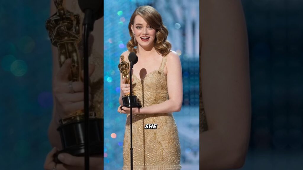 Emma Stone Froze on Stage During an Award Speech! #shorts #ytshorts #emmastone