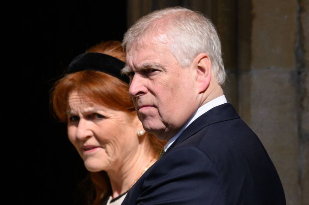 WINDSOR, ENGLAND - APRIL 20: Sarah Ferguson, Duchess of York and Prince Andrew, Duke of York attends the Easter Sunday Mattins Service at St George's Chapel on April 20, 2025 in Windsor, England. (Photo by Karwai Tang/WireImage)