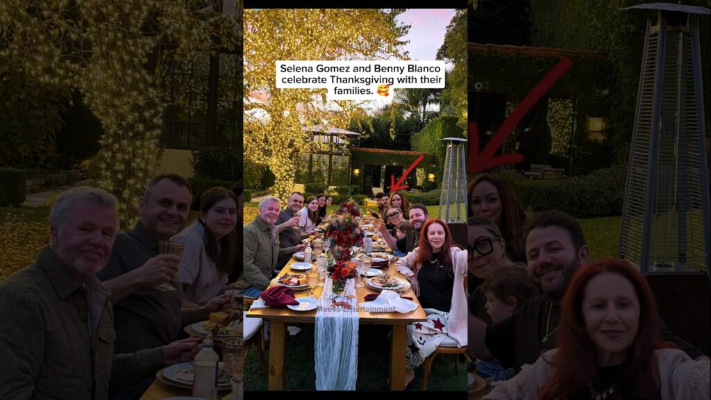 Selena Gomez celebrate Thanksgiving with her dad. 🦃🍂 #selenagomez #bennyblanco #thanksgiving #fyp
