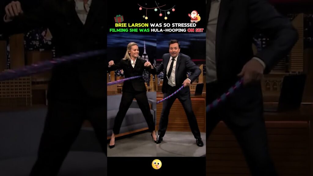 Brie Larson Was So Stressed Filming She Was Hula-Hooping on Set#funny#talkshow#dialogue #interview