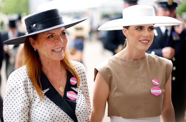 Sarah Ferguson with her daughter Princess Eugenie at Royal Ascot in June 2025
