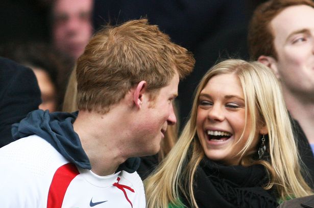 Chelsy Davy pictured laughing with Prince Harry in 2008, during their relationship