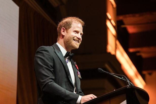 The Duke of Sussex speaking at the True Patriot Love's National Tribute Dinner in Toronto