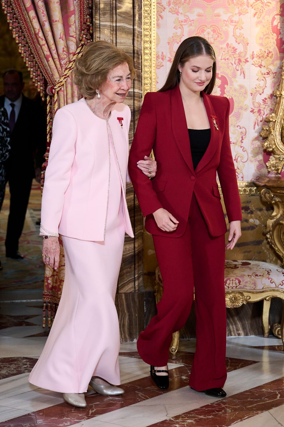 King Felipe Of Spain Delivers Collar Of The Distinguished "Toison De Oro" To Queen Sofia
