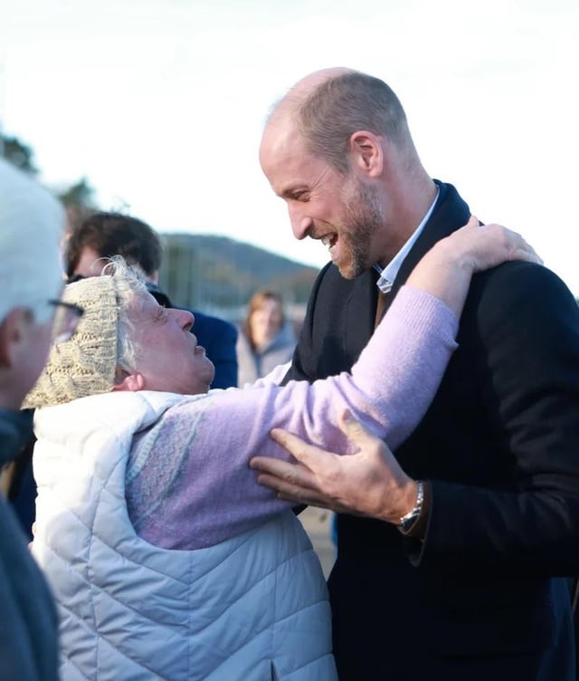 Will praising Kate during appearance in Wales today: ‘Behind every average man is an even better wife’