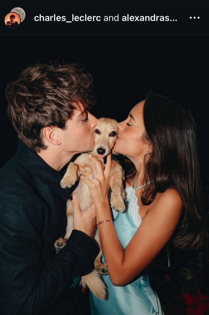 Formula One driver Charles Leclerc announces engagement to girlfriend Alexandra Saint Mleux