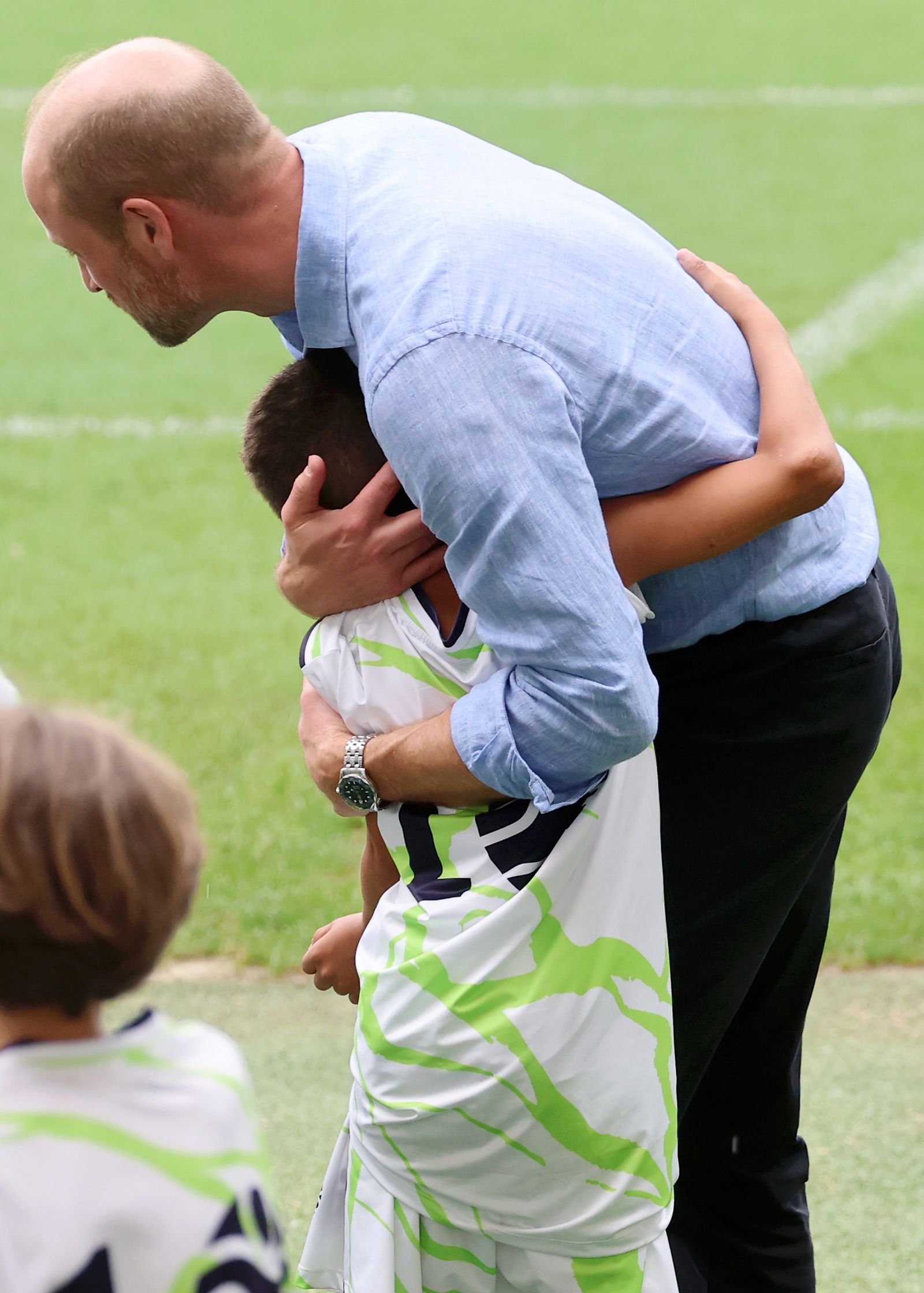 The Prince of Wales played football with children while in Rio