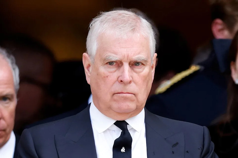 Max Mumby/Indigo/Getty Prince Andrew attends Duchess of Kent's funeral on Sept. 16, 2025
