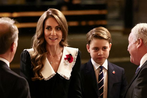 The Princess of Wales and Prince George at the Festival of Remembrance