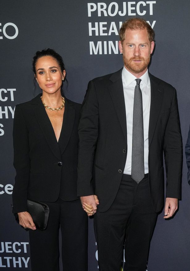 Meghan Markle and Prince Harry attend the Project Healthy Minds 3rd Annual Gala at Spring Studios on October 09, 2025 in New York City