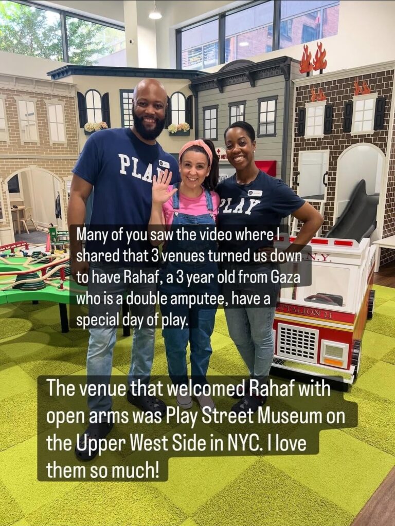 Ms. Rachel shares the only venue to accept Rahaf who is from Gaza
