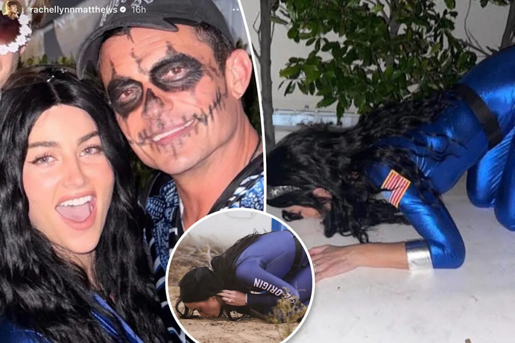 Actress Rachel Lynn Matthews dresses as astronaut Katy Perry in Halloween photo with Orlando Bloom Yahoo entertainment home