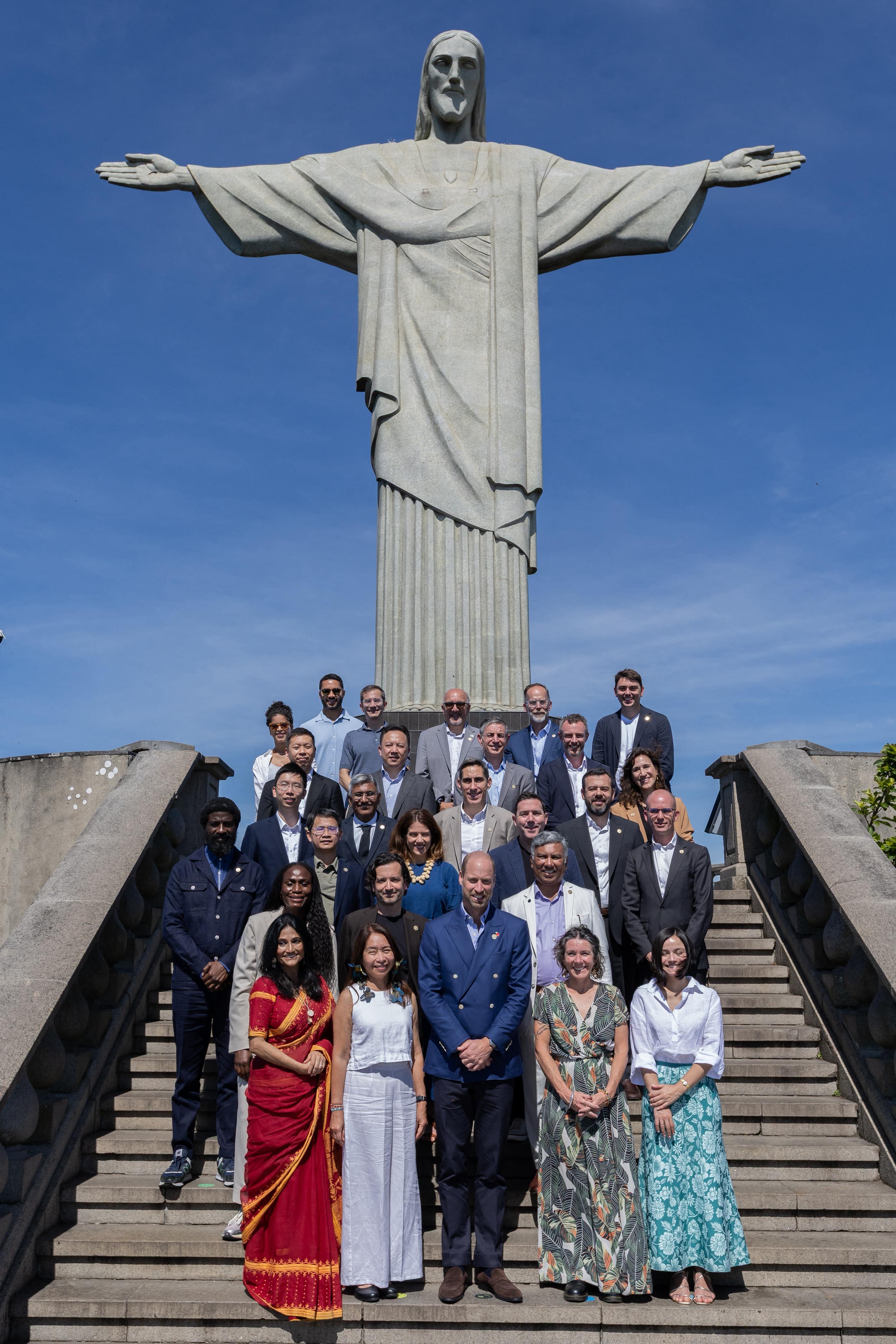 Prince William poses in Rio de Janeiro with Earthshot Finalists