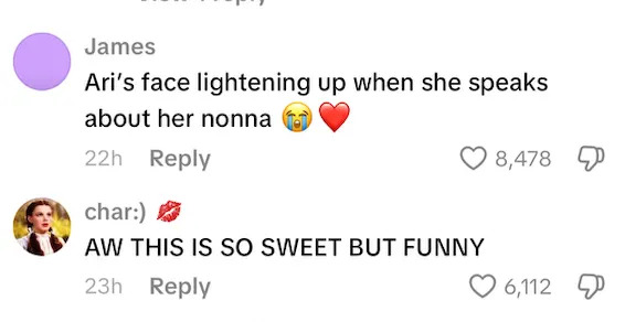 James comments on Ari's joy discussing her nonna. Char finds it sweet and funny