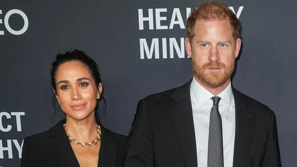  Meghan, Duchess of Sussex and Prince Harry, Duke of Sussex, attend the Project Healthy Minds 3rd Annual Gala at Spring Studios on October 09, 2025. 