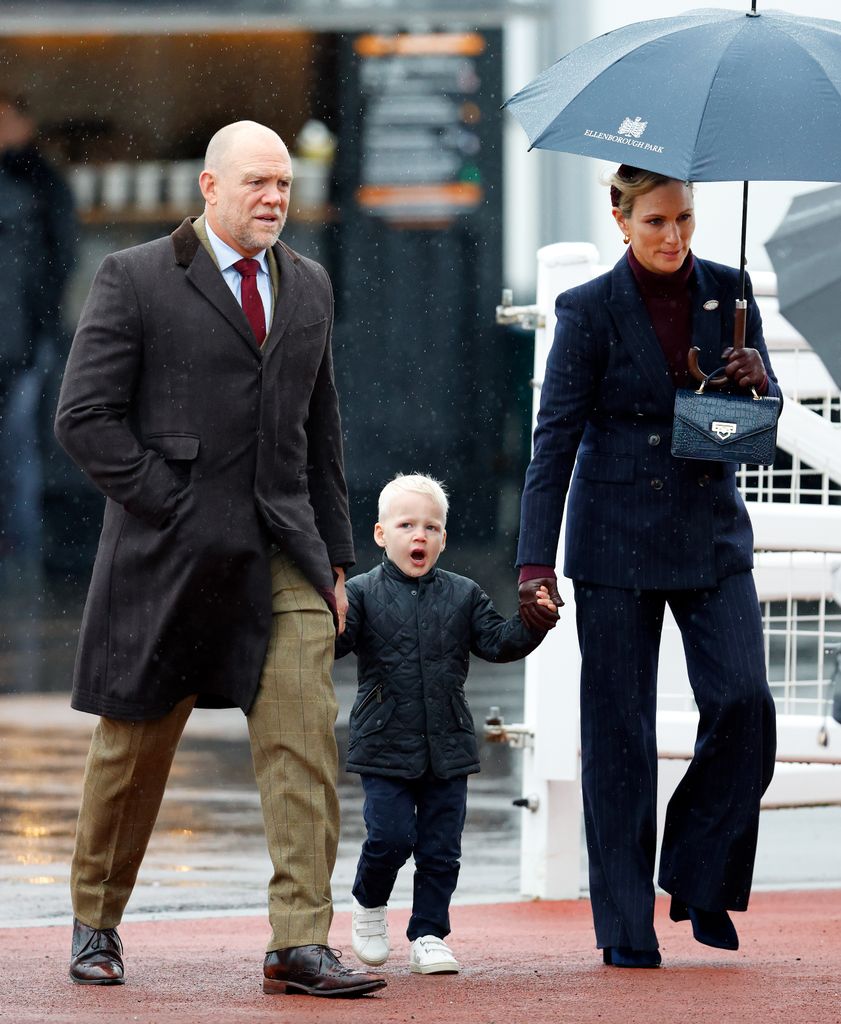 Mike and Zara with their son, Lucas, who is yet to make his Christmas Day debut