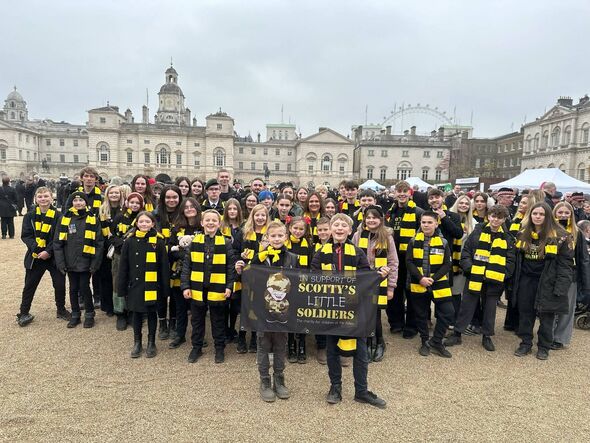 Members of Scotty's Little Soliders at Remembrance Sunday in 2024