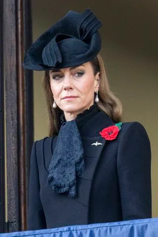 Mark Cuthbert/UK Press via Getty Kate Middleton at the National Service Of Remembrance at The Cenotaph on Nov. 9, 2025