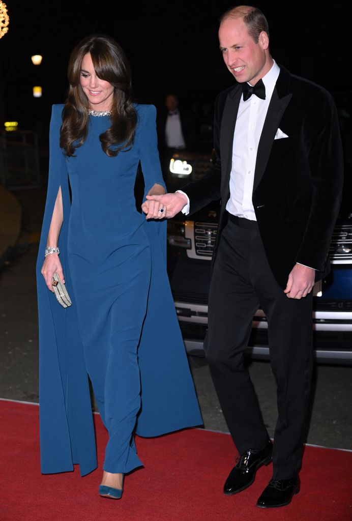 The prince and Princess of Wales in black tie